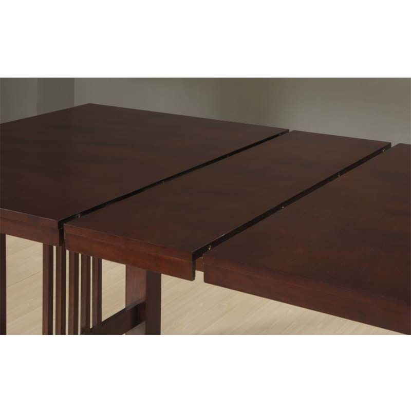 Walker Edison Dining Table With Removable Center Leaf (Cappuccino) Tw60Mcno Regarding Wood Kitchen Dining Tables With Removable Center Leaf (View 5 of 25)