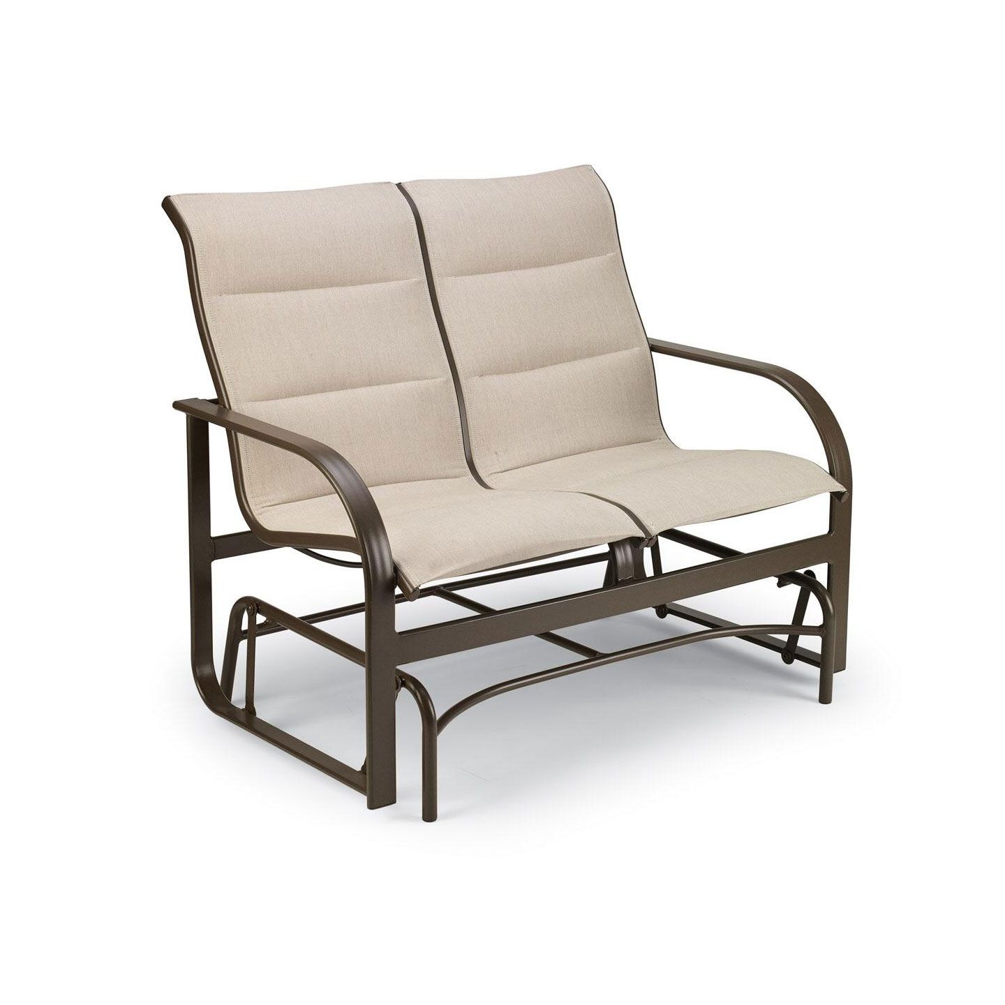 Winston Key West Padded Sling Loveseat Glider Outdoor Within Loveseat Glider Benches (View 24 of 25)