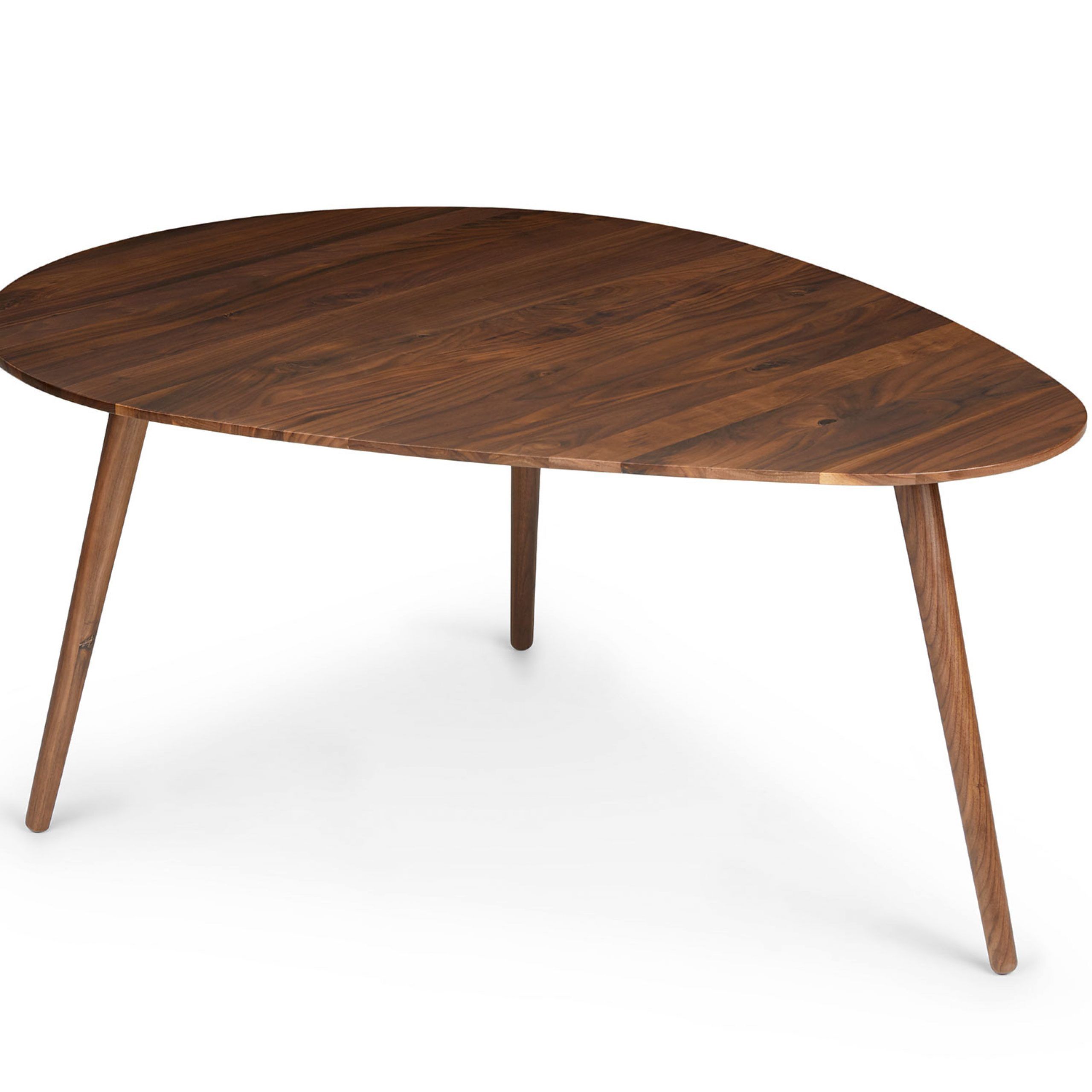 Amoeba Wild Walnut End Table Pertaining To Walnut Solid Wood Garden Benches (View 21 of 25)