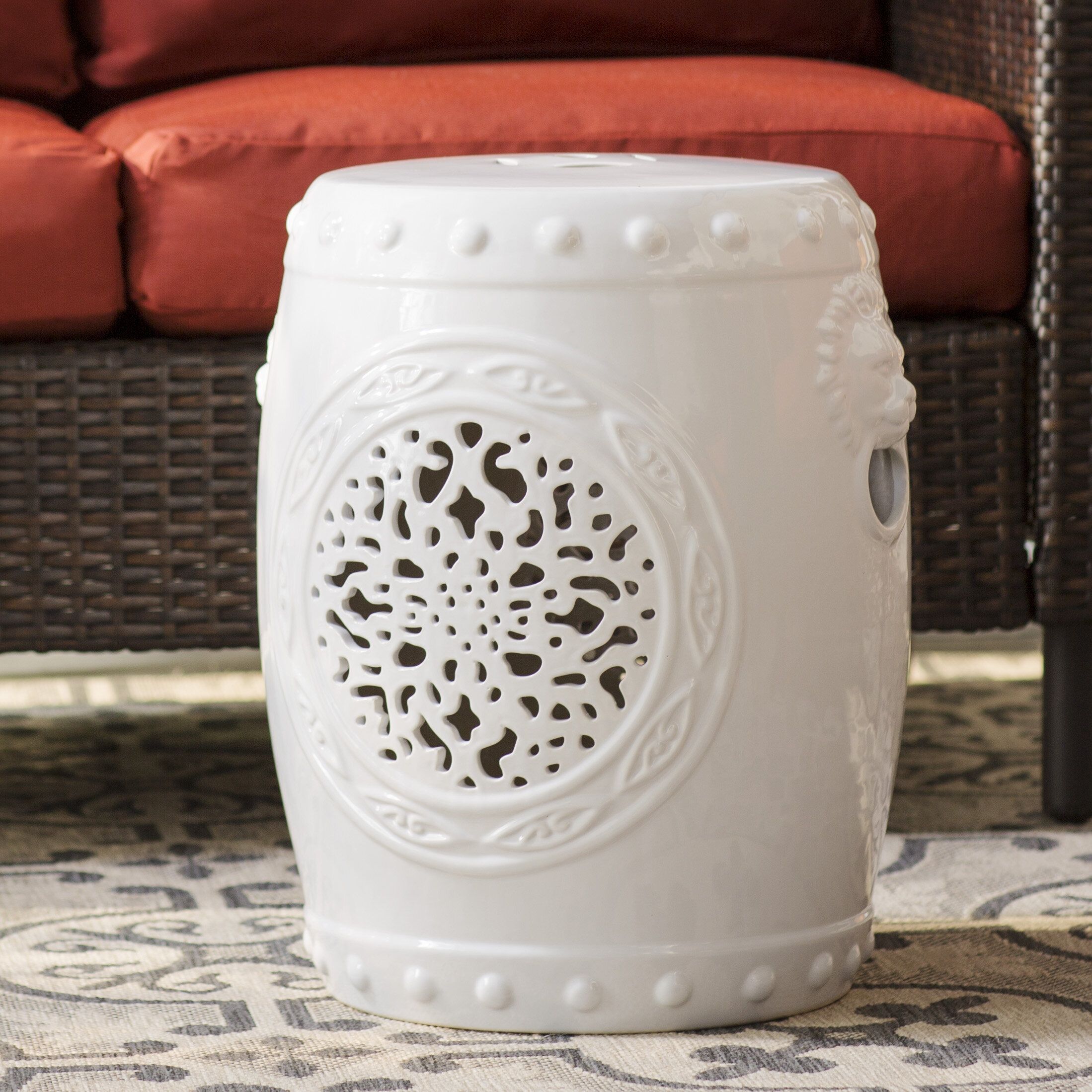 Blue & White Garden Stools You'Ll Love In 2020 | Wayfair Within Brode Ceramic Garden Stools (View 12 of 25)