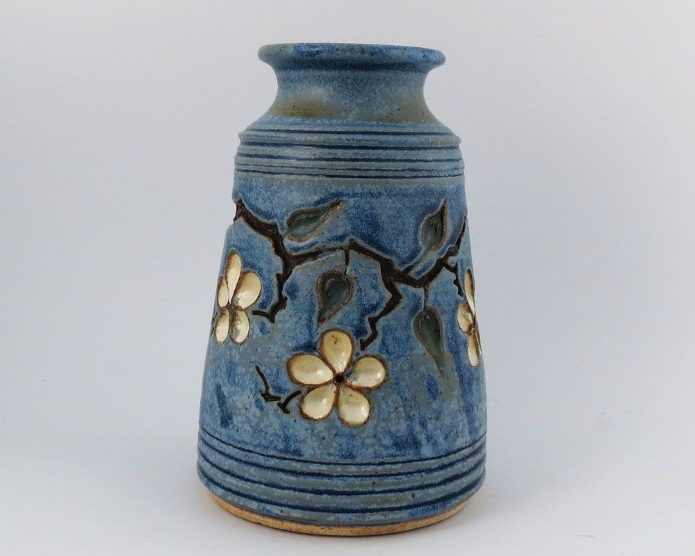 Custom Vase With Carved Cherry Blossomsloma Prieta Regarding Williar Cherry Blossom Ceramic Garden Stools (View 18 of 25)