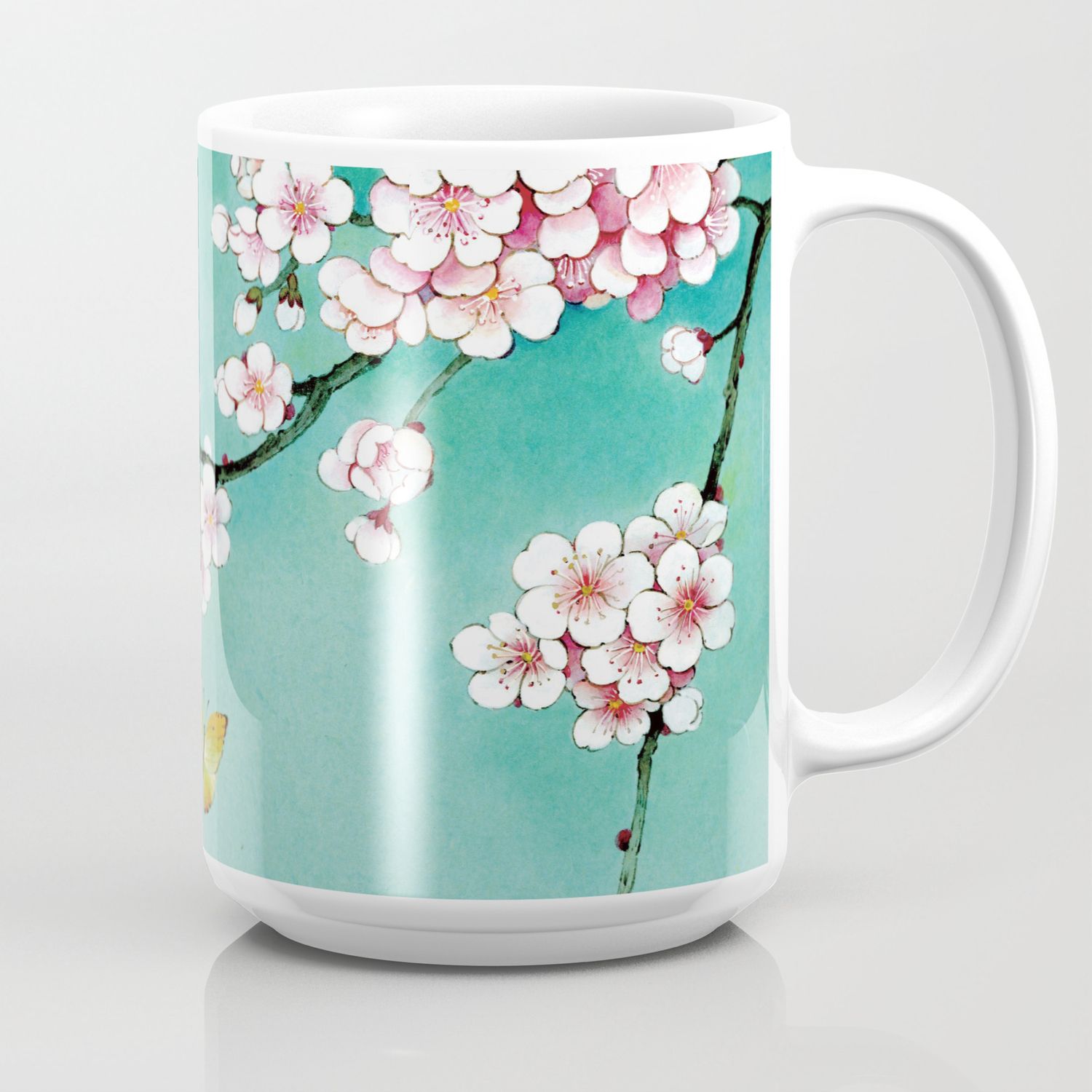 Dreamy Cherry Blossom Coffee Mugjinartstudio With Williar Cherry Blossom Ceramic Garden Stools (View 24 of 25)