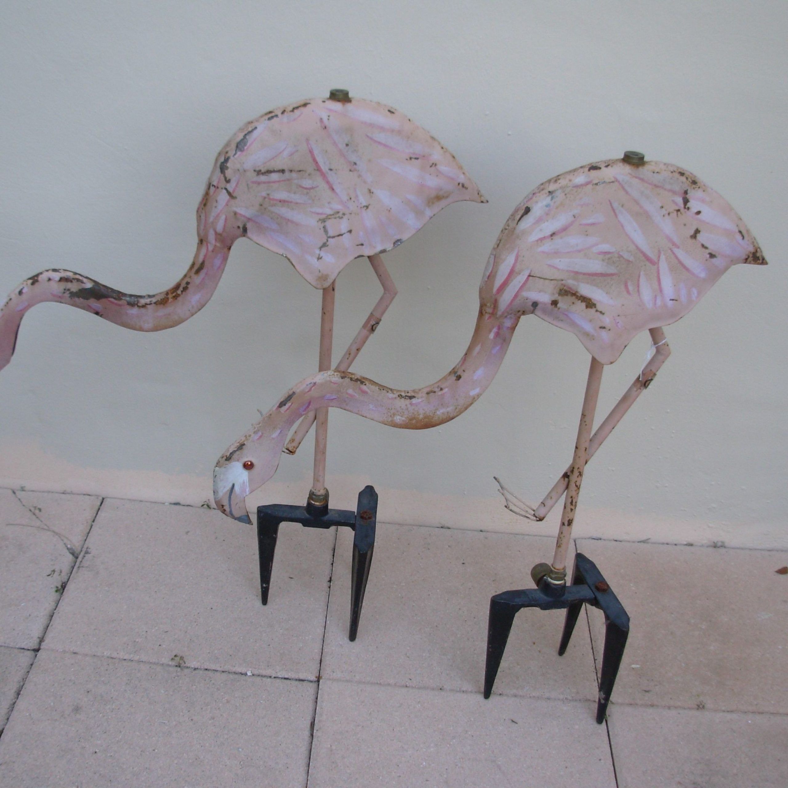 Garden Sprinklers: Flamingos | Flamingo Garden, Cast Iron In Flamingo Metal Garden Benches (View 5 of 25)