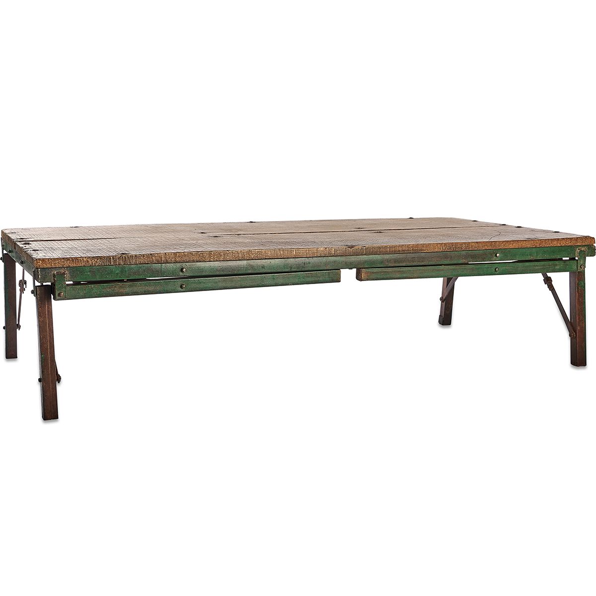 Ishan Reclaimed Folding Dining/Coffee Table For Ishan Steel Park Benches (Photo 17 of 25)