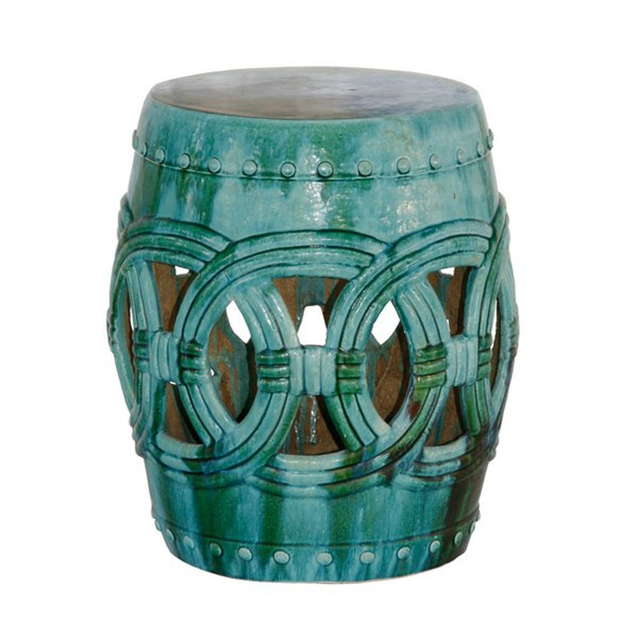 Legend Of Asia. Rope Garden Stool S – Turquoise | Ceramic With Amettes Garden Stools (Photo 9 of 25)