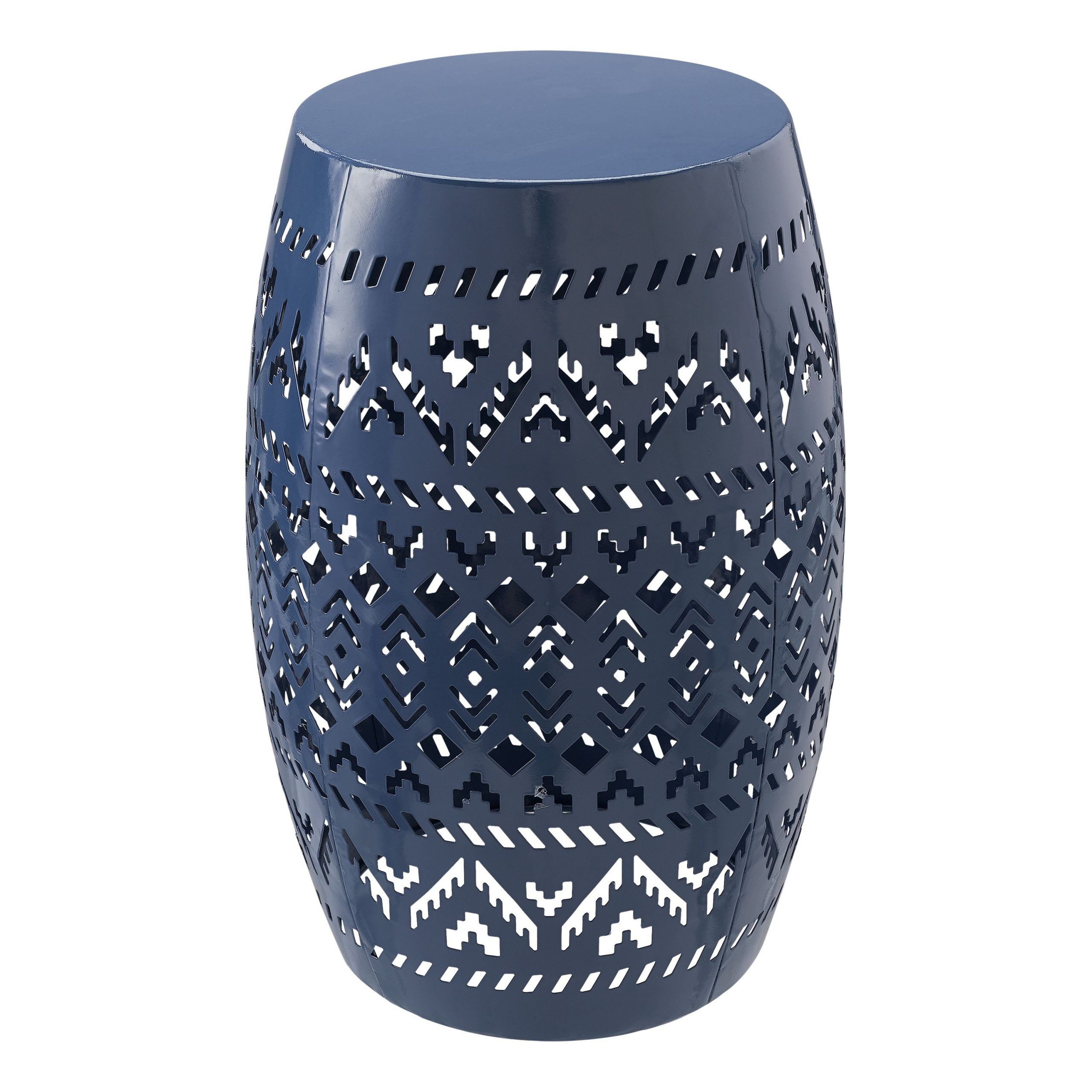 Mainstays Adara 12" Punched Metal Outdoor Garden Stool Within Amettes Garden Stools (Photo 25 of 25)