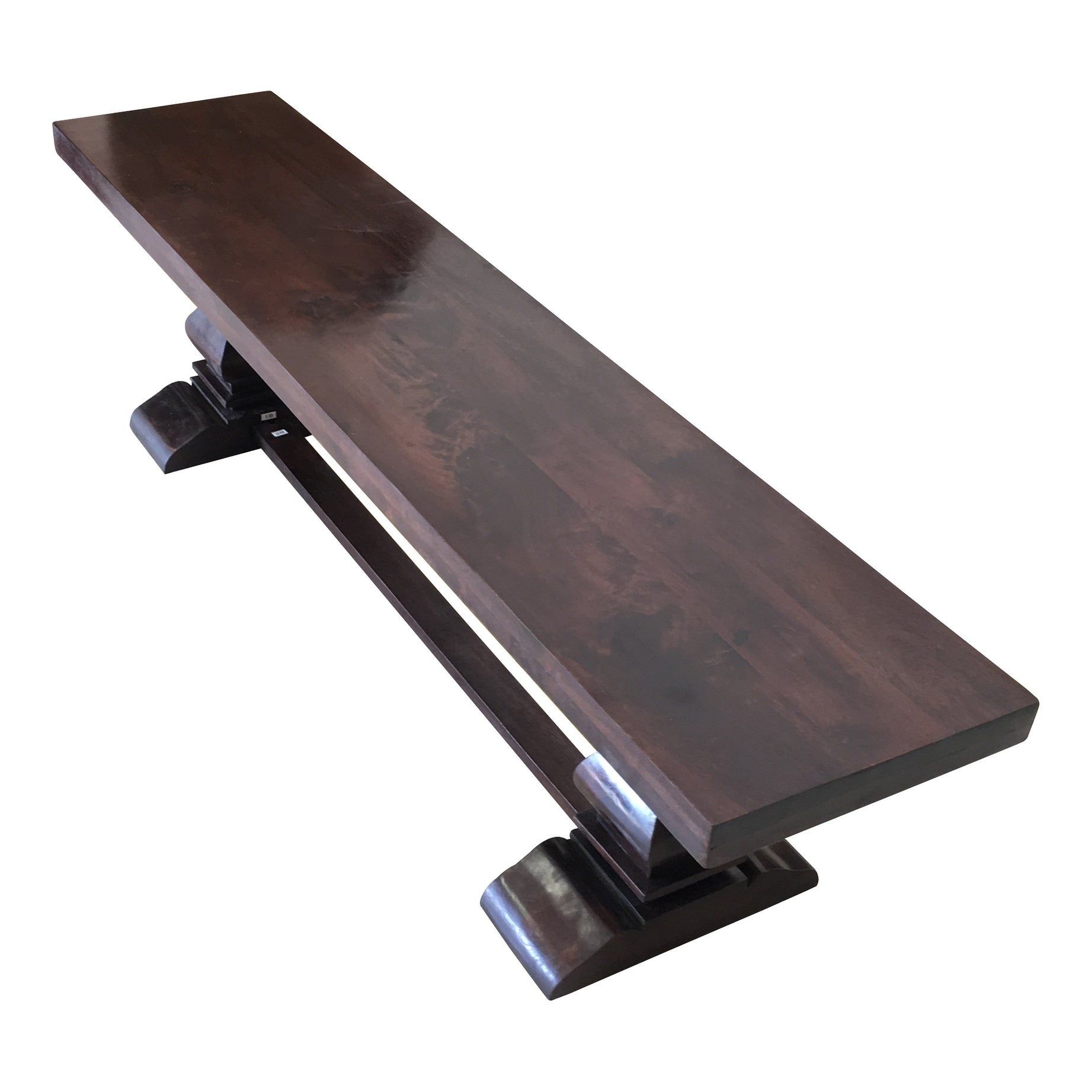 Maliyah Pedestal Wood Bench – 18'' H X 80'' W X 15'' D Intended For Maliyah Wooden Garden Benches (Photo 21 of 25)