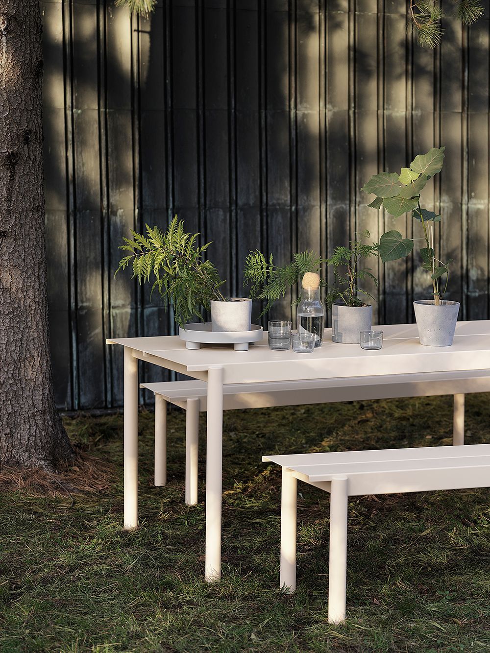 Muuto'S New Linear Steel Garden Furniture | Design Stories Inside Michelle Metal Garden Benches (View 21 of 25)
