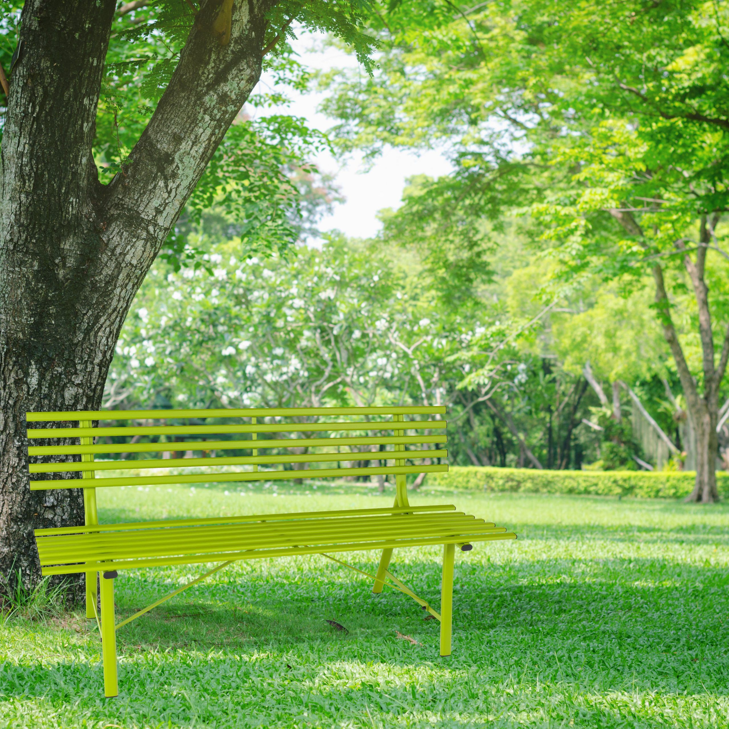 Outdoor Green Benches | Wayfair Regarding Krystal Ergonomic Metal Garden Benches (Photo 19 of 25)