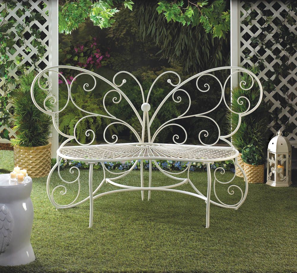 Pin De Lupita Lucas En Products You Tagged | Banco De Jardín Pertaining To Caryn Colored Butterflies Metal Garden Benches (View 6 of 25)