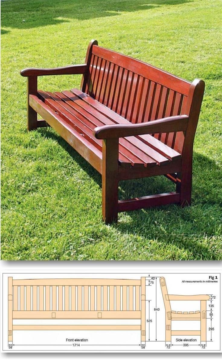 Pinyes On Outdoor Furnitures | Garden Bench Plans Within Gabbert Wooden Garden Benches (View 5 of 25)