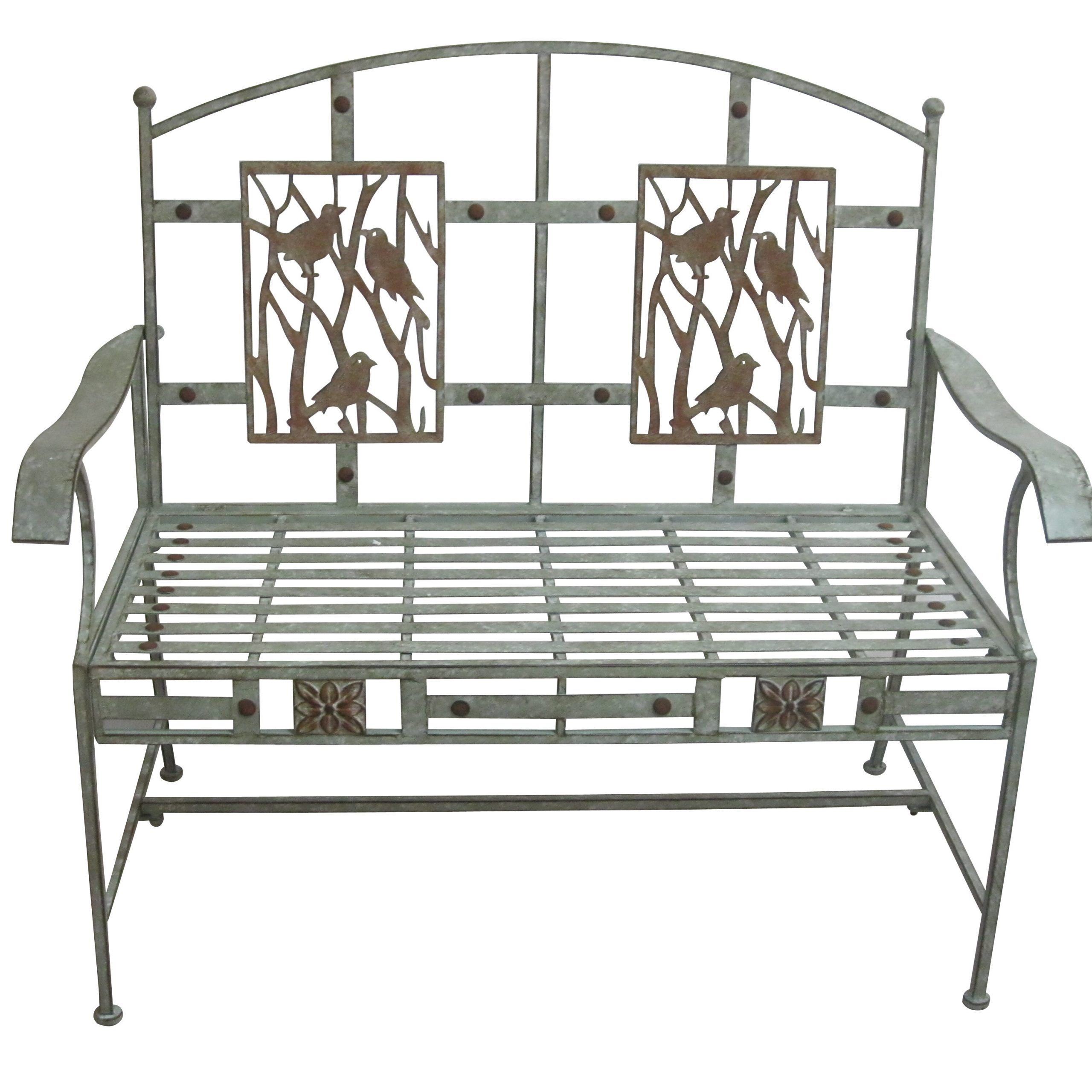 Rideout Metal Garden Bench Within Gehlert Traditional Patio Iron Garden Benches (View 8 of 25)