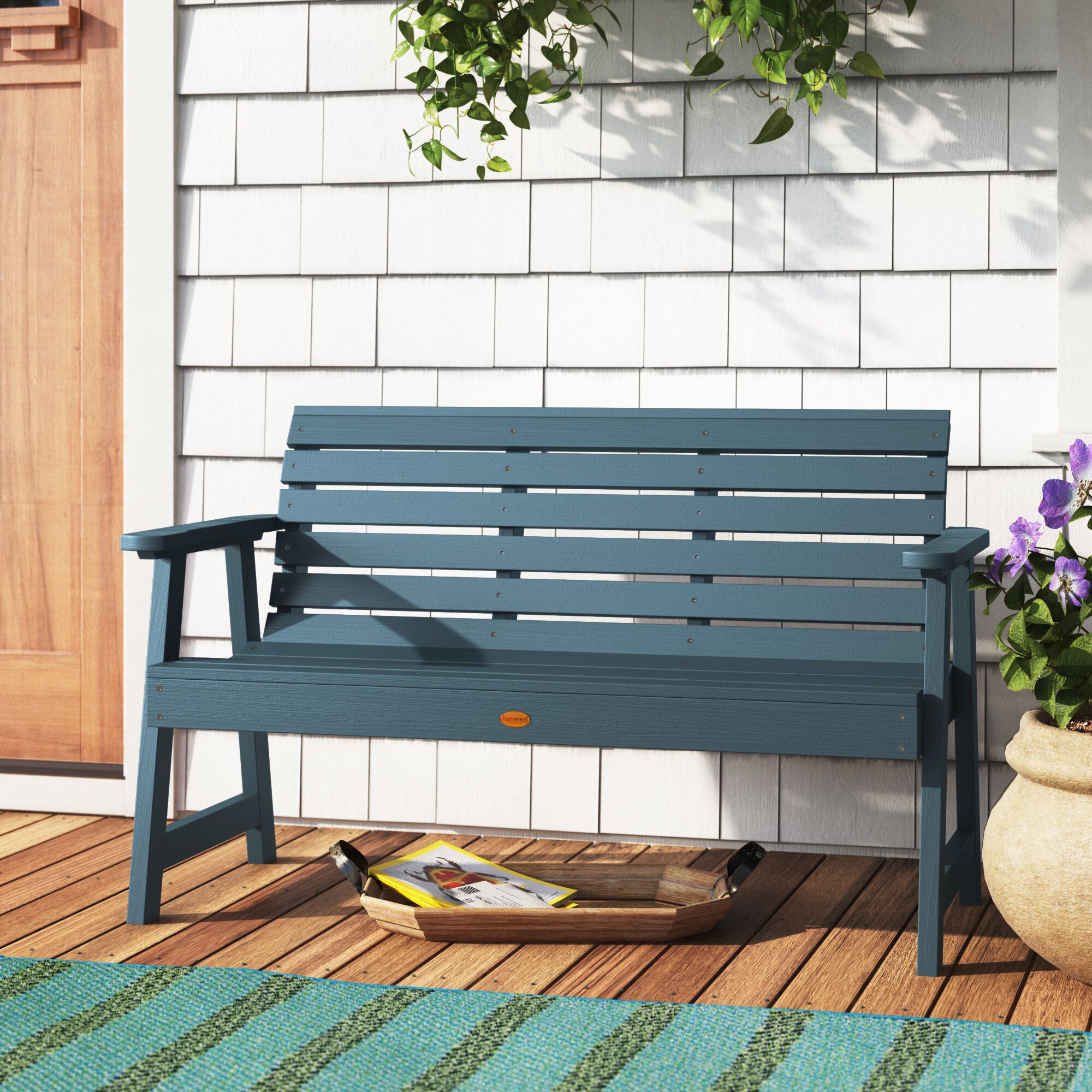 With Arms Outdoor Benches You'Ll Love In 2020 | Wayfair With Krystal Ergonomic Metal Garden Benches (Photo 7 of 25)
