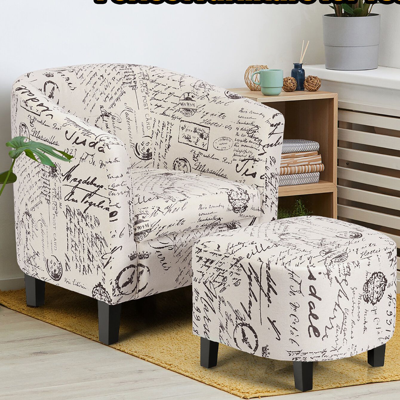 Featured Photo of Alexander Cotton Blend Armchairs and Ottoman