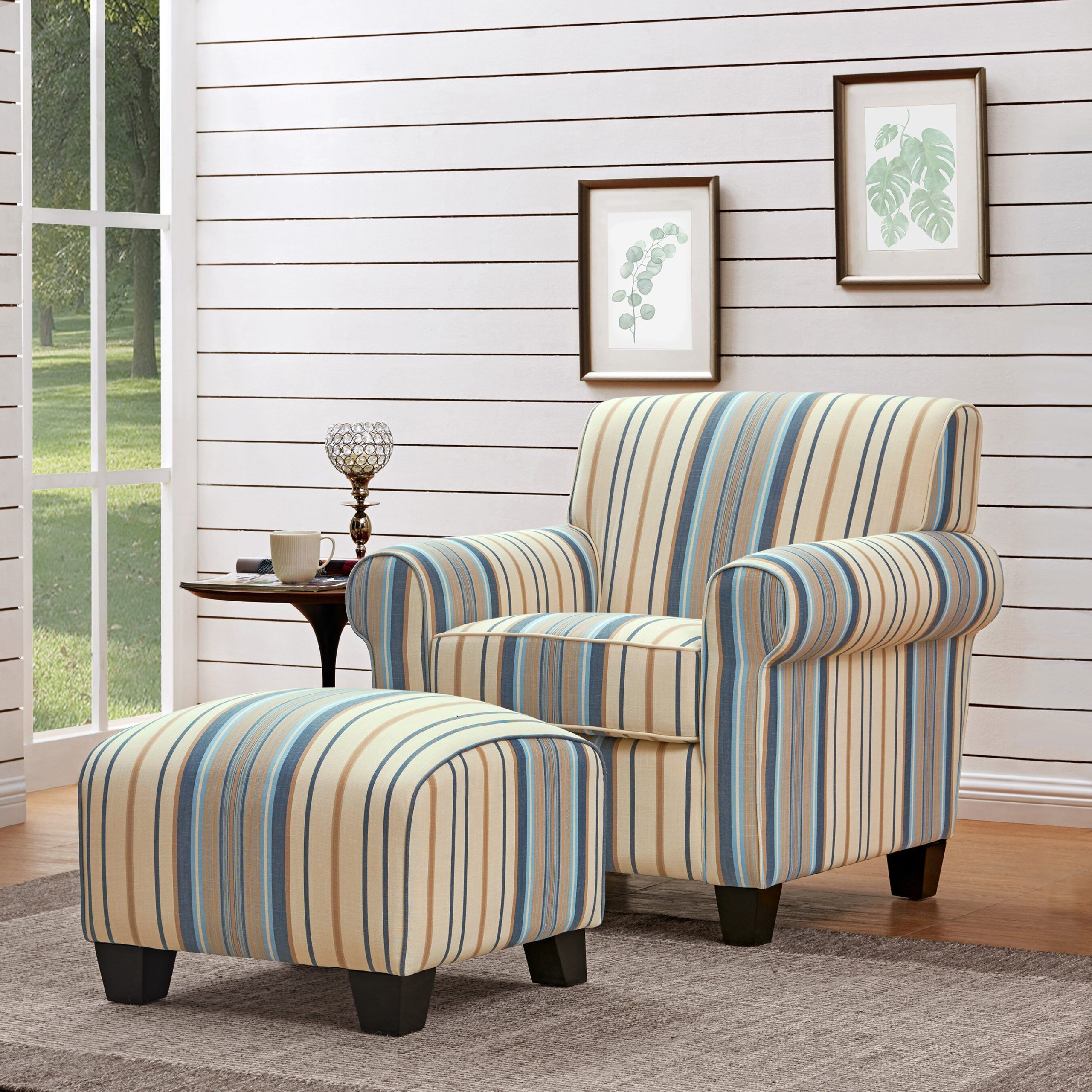 Arm Ottoman Included Accent Chairs You'Ll Love In 2021 | Wayfair Regarding Michalak Cheswood Armchairs And Ottoman (Photo 3 of 15)