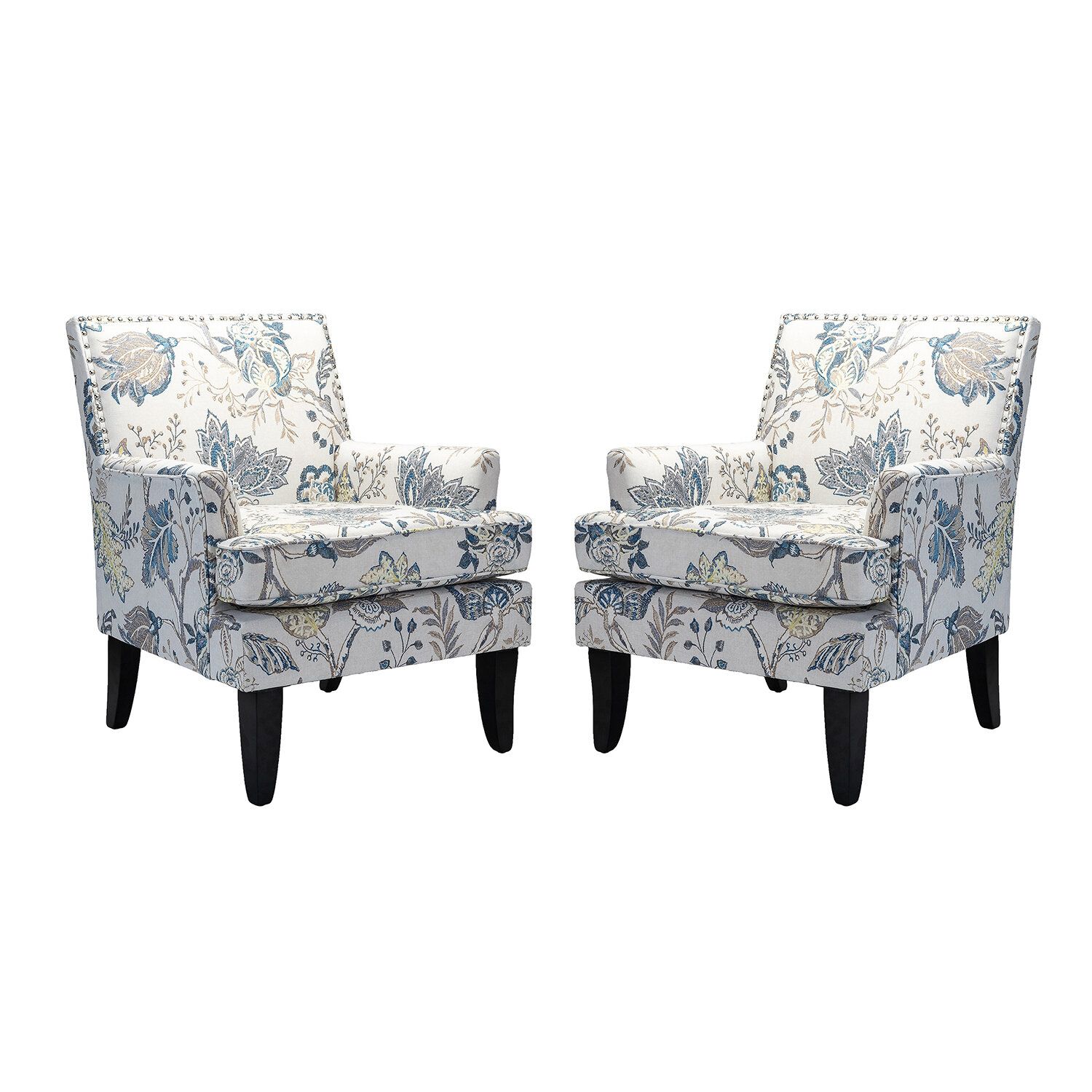 Bethine 27.15" W Polyester Armchair Within Bethine Polyester Armchairs (Set Of 2) (Photo 2 of 15)