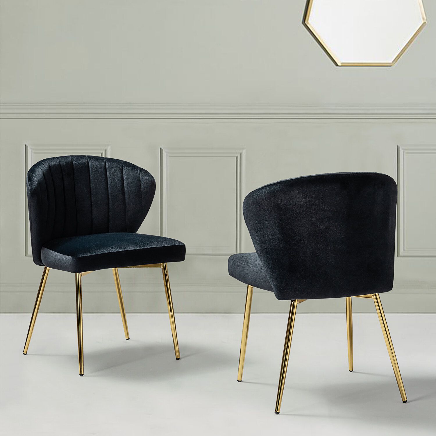 Black Chairs | Wayfair In Esmund Side Chairs (Set Of 2) (View 7 of 15)