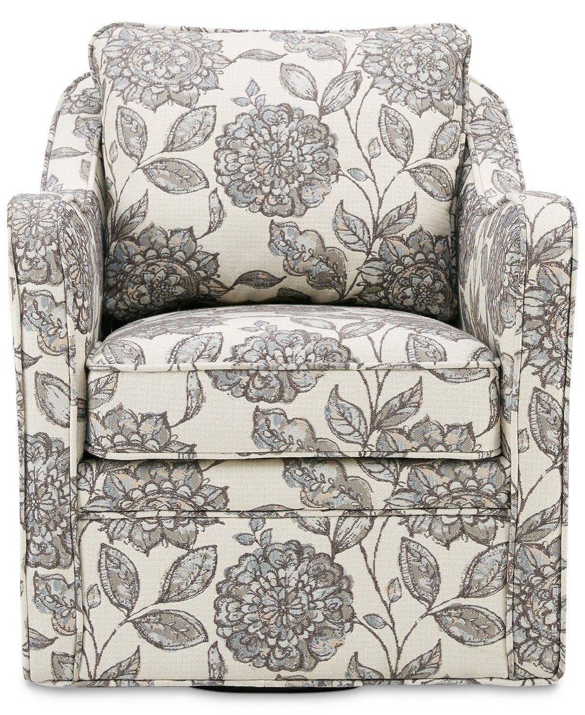 Brianne Swivel Chair, Quick Ship – Furniture – Macy'S Inside Loftus Swivel Armchairs (Photo 9 of 15)