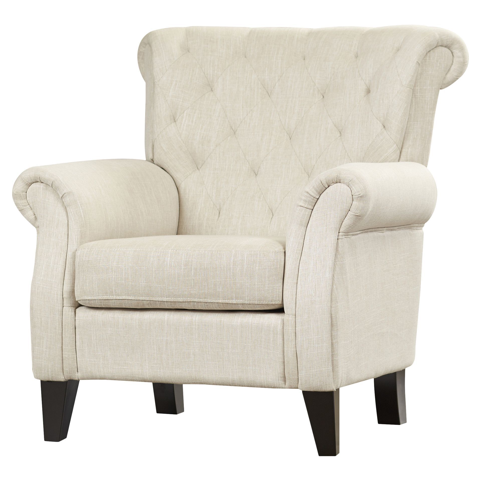 Customer Image Zoomed | Tufted Accent Chair, Furniture Throughout Louisburg Armchairs (View 6 of 15)