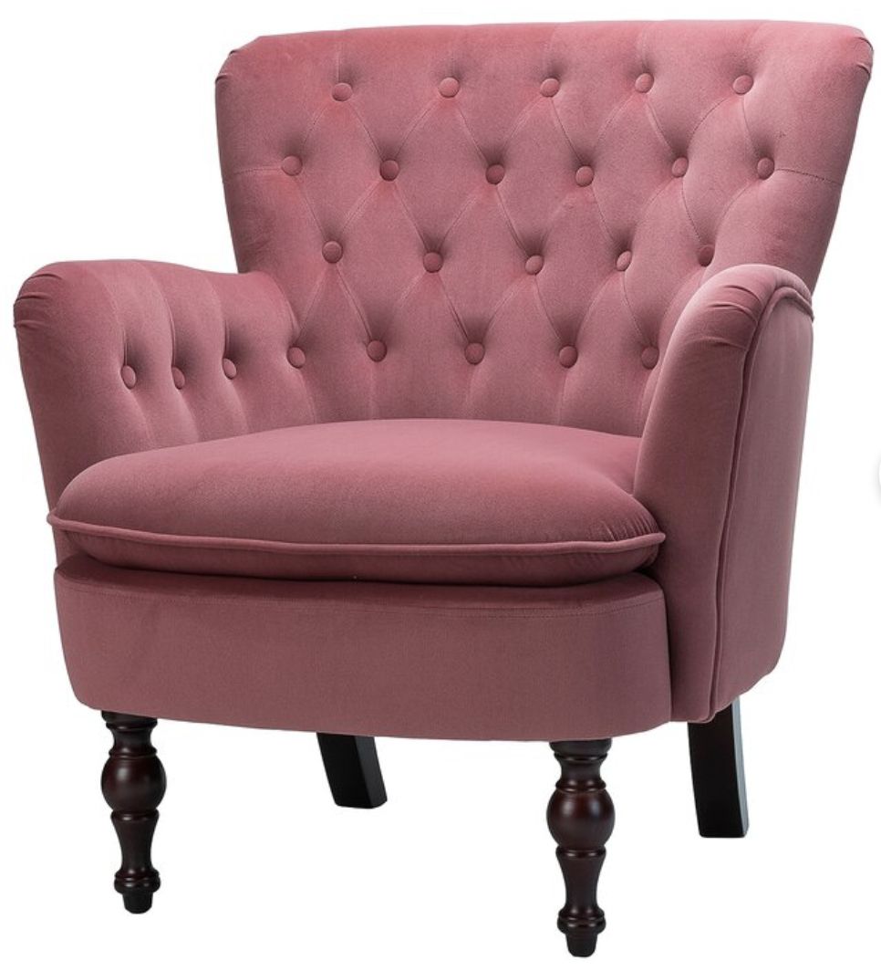 Didonato Armchair In 2021 | Armchair, Pink Loveseat, Classic Pertaining To Didonato Tufted Velvet Armchairs (View 2 of 15)