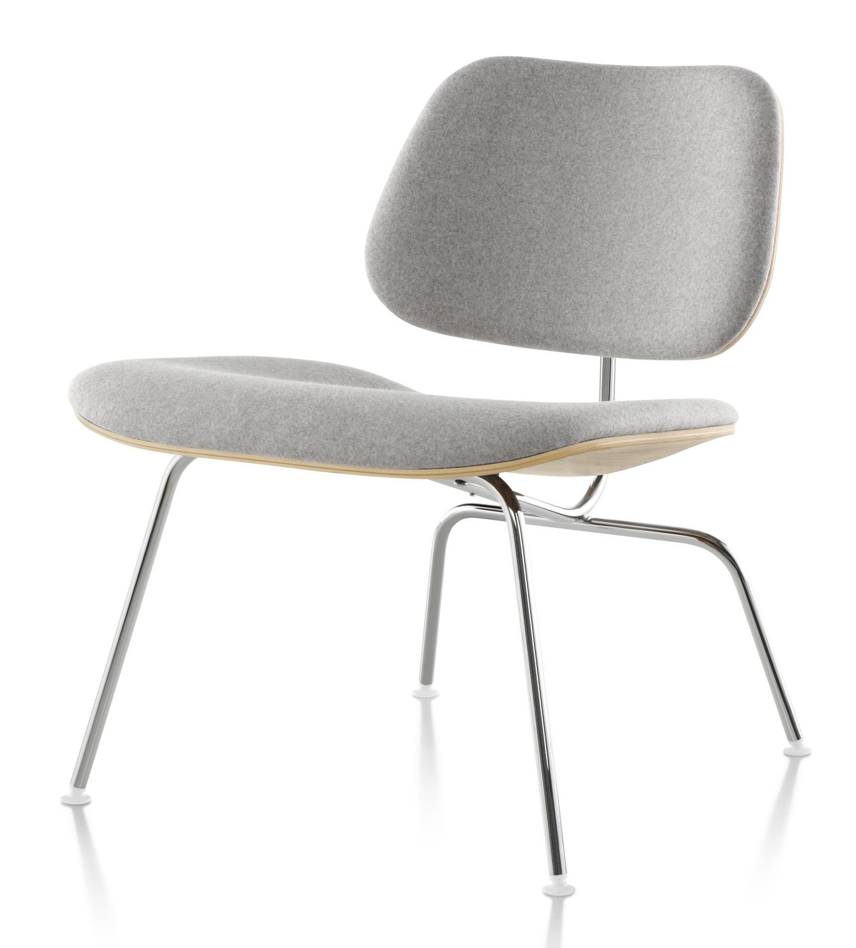 Herman Miller Eames® Molded Plywood Upholstered Lounge Chair – Metal Legs With Lounge Chairs With Metal Leg (View 7 of 15)