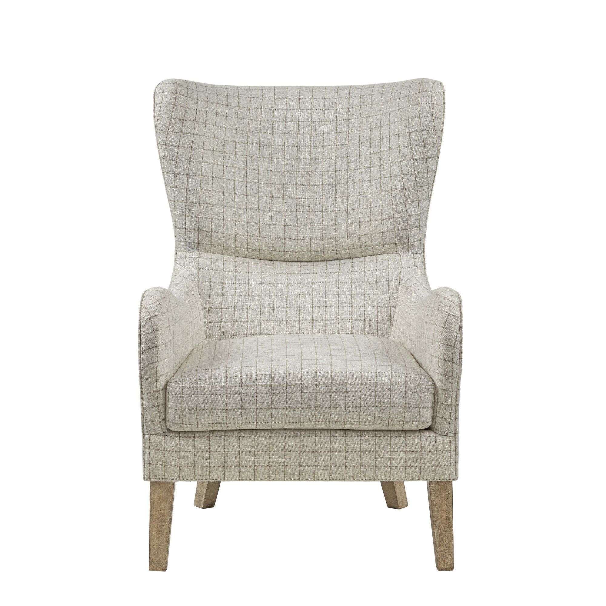 Oday 27.5" W Wingback Chair Regarding Allis Tufted Polyester Blend Wingback Chairs (Photo 4 of 15)