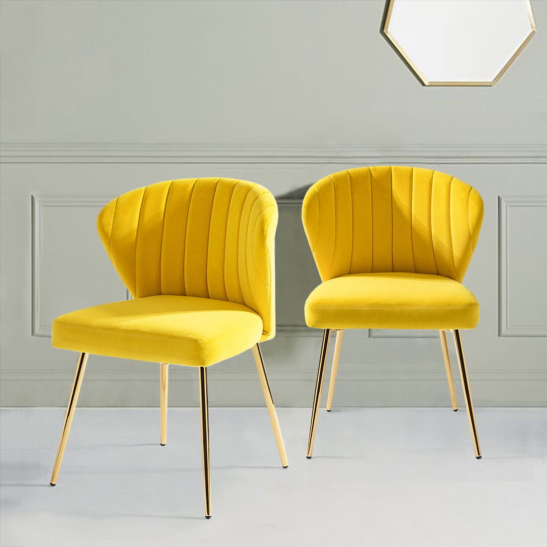 Orange & Yellow Accent Chairs You'Ll Love In 2021 | Wayfair In Esmund Side Chairs (Set Of 2) (View 4 of 15)