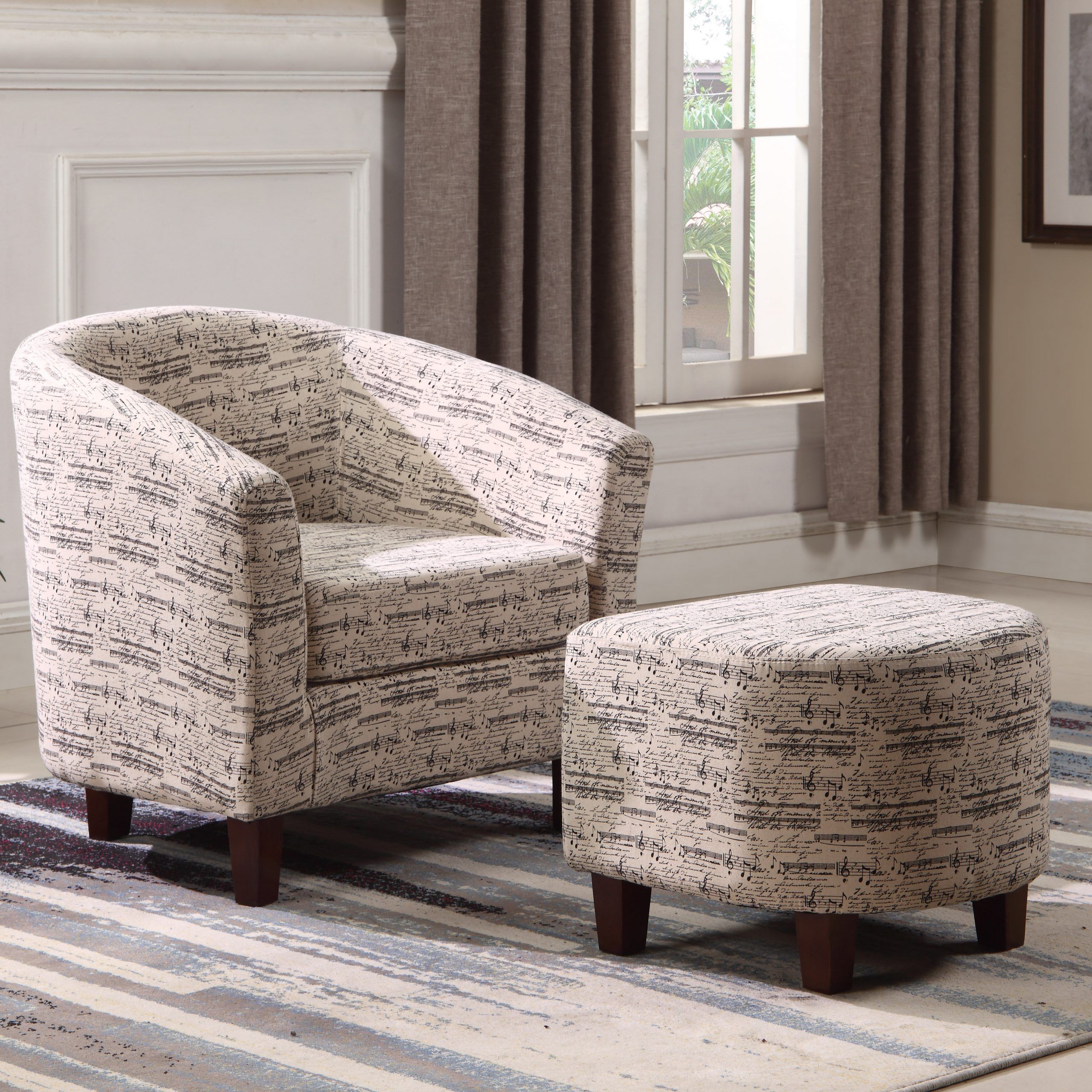 Ottoman Included Small Accent Chairs You'Ll Love In 2021 Pertaining To Harmon Cloud Barrel Chairs And Ottoman (View 9 of 15)
