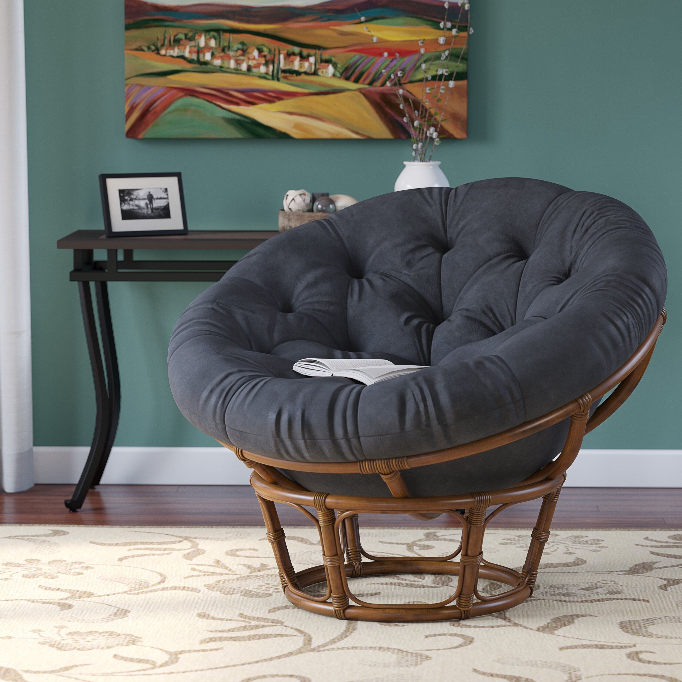 Papasan Solid Accent Chairs You'Ll Love In 2021 | Wayfair Within Rosati Mongolian Fur Papasan Chairs (Photo 6 of 15)