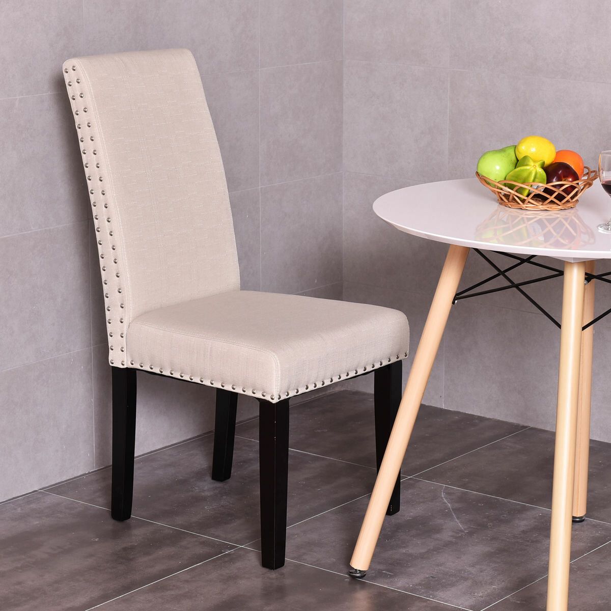Regil Upholstered Dining Chair In Bob Stripe Upholstered Dining Chairs (Set Of 2) (View 7 of 15)