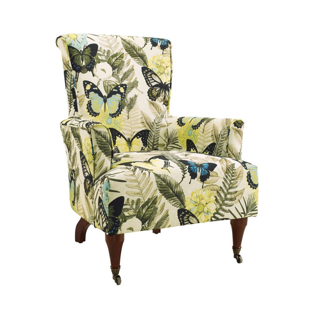 Traditional Bergère Polyester/Polyester Blend Accent Chair Throughout Polyester Blend Armchairs (View 15 of 15)