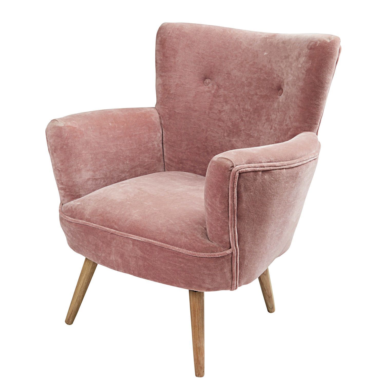 Undefined | Pink Velvet Armchairs, Pink Armchair, Velvet Throughout Dara Armchairs (Photo 5 of 15)