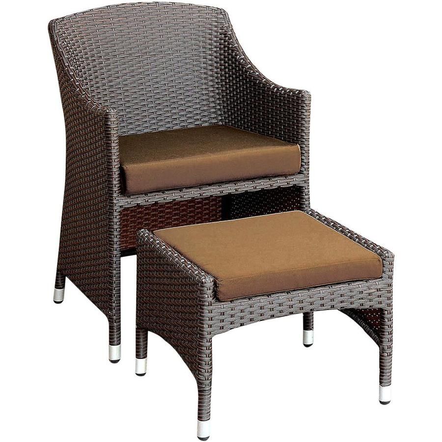 Venetian Worldwide Almada 2 Piece Espresso Arm Chair With Nesting Ottoman For Almada Armchairs (Photo 1 of 15)