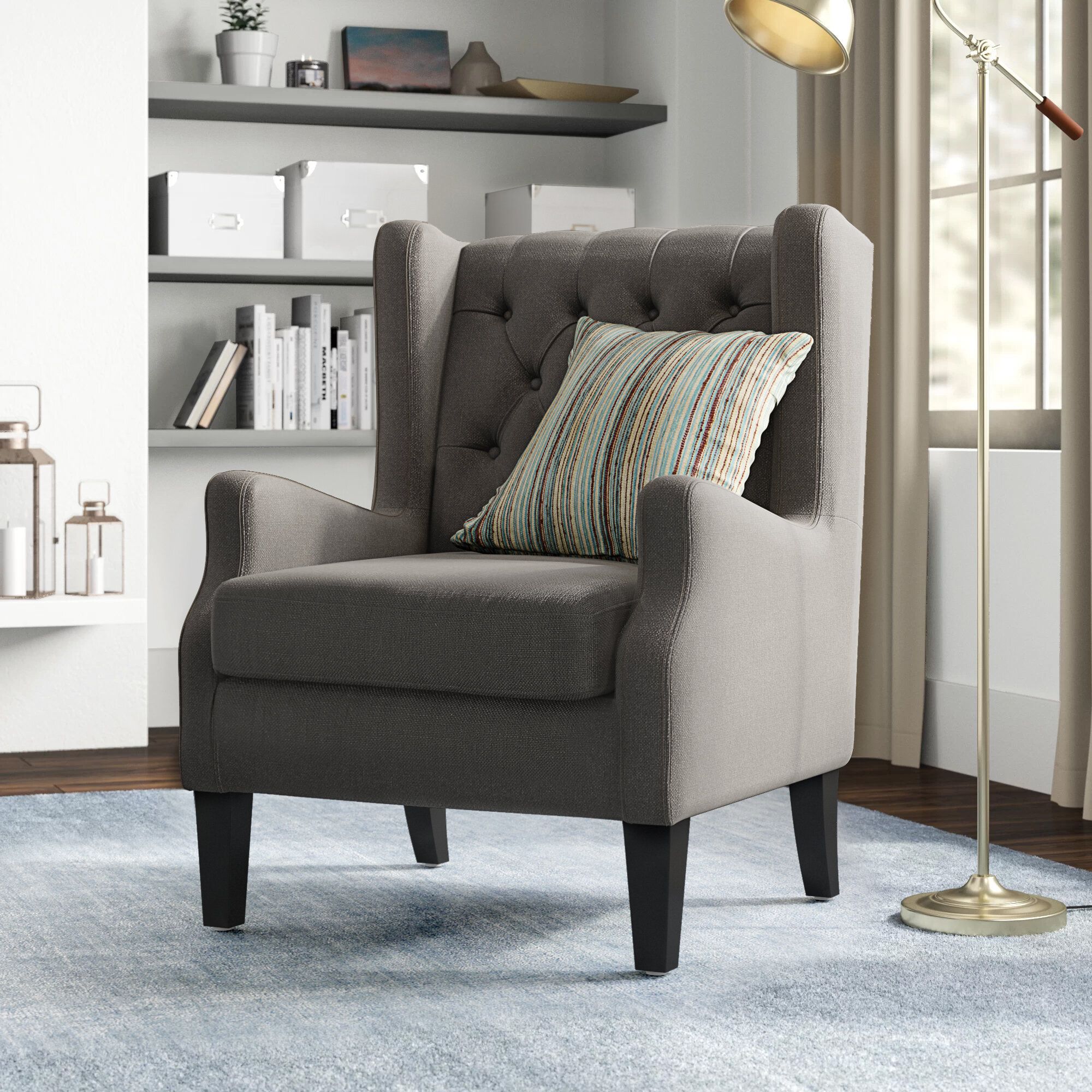 Wittenberg 30" W Tufted Velvet Armchair For Suki Armchairs By Canora Grey (View 3 of 15)