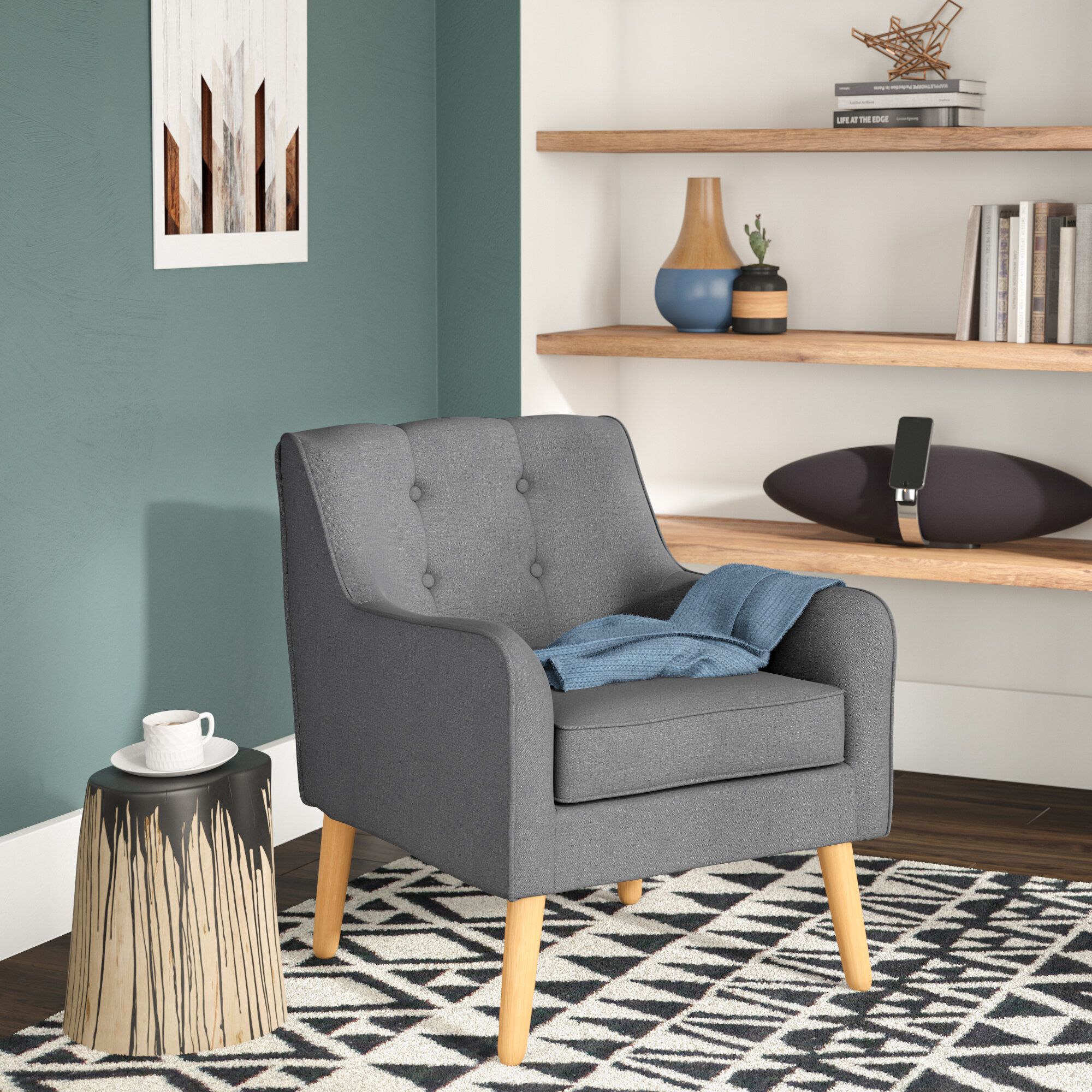 Wittenberg 30" W Tufted Velvet Armchair In Suki Armchairs By Canora Grey (View 13 of 15)