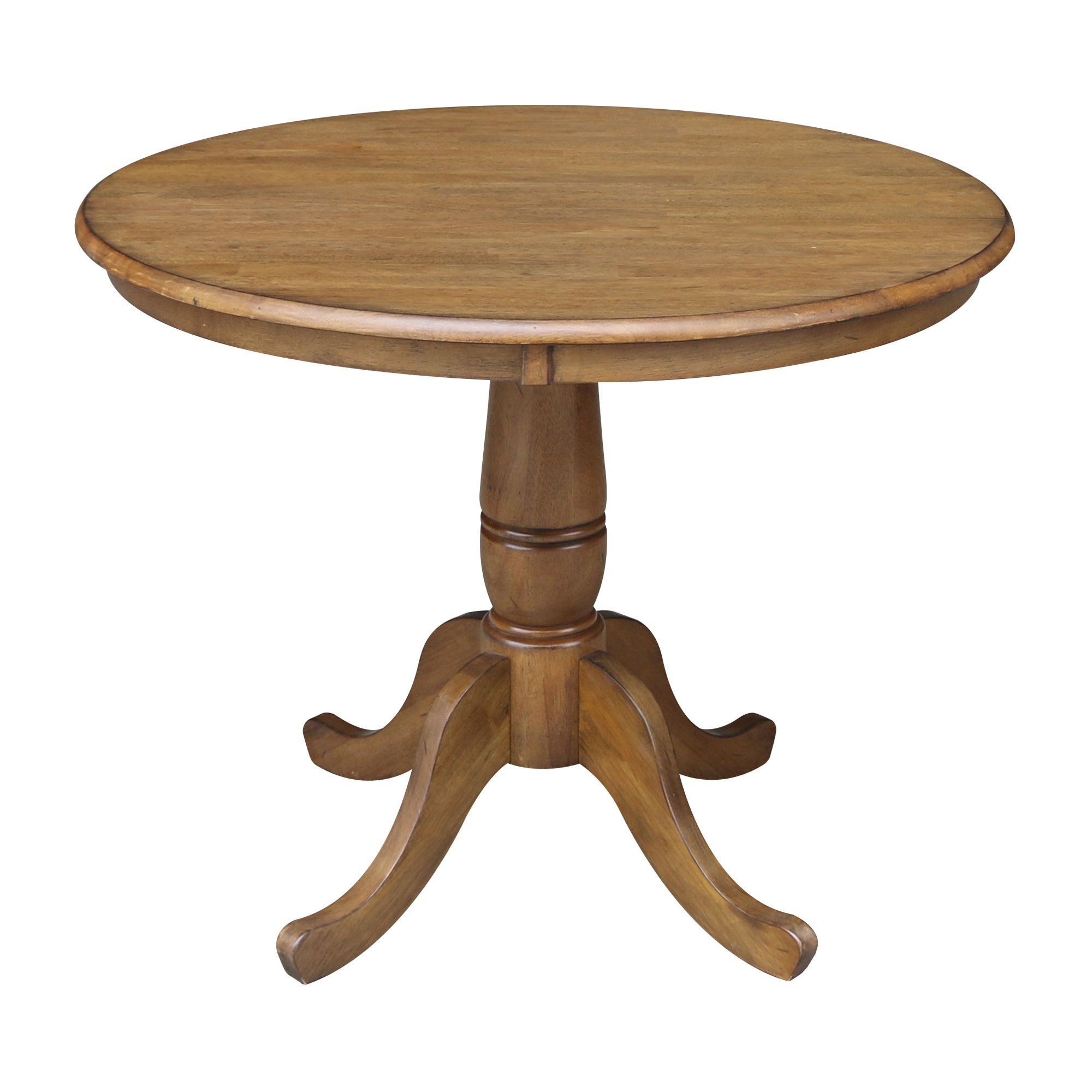 36" Round Top Dining Table In Pecan – Walmart With Regard To Recent Cainsville 32'' Dining Tables (View 4 of 15)