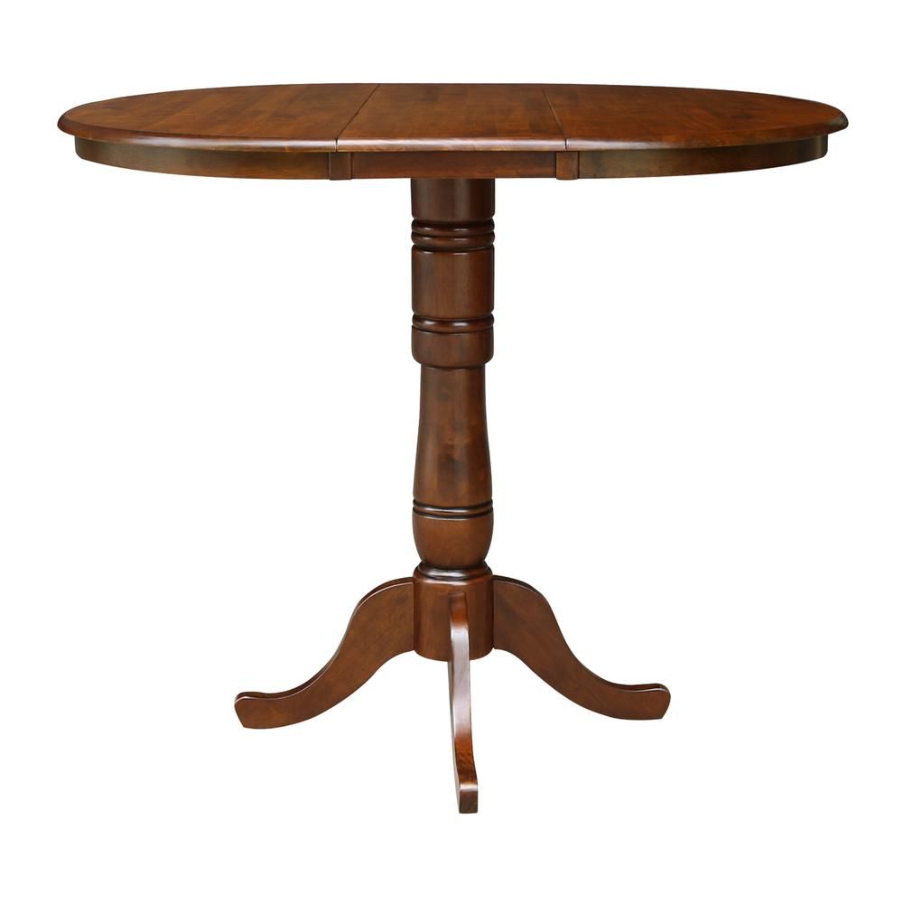 36" Round Top Pedestal Table With 12" Leaf –  (View 5 of 15)