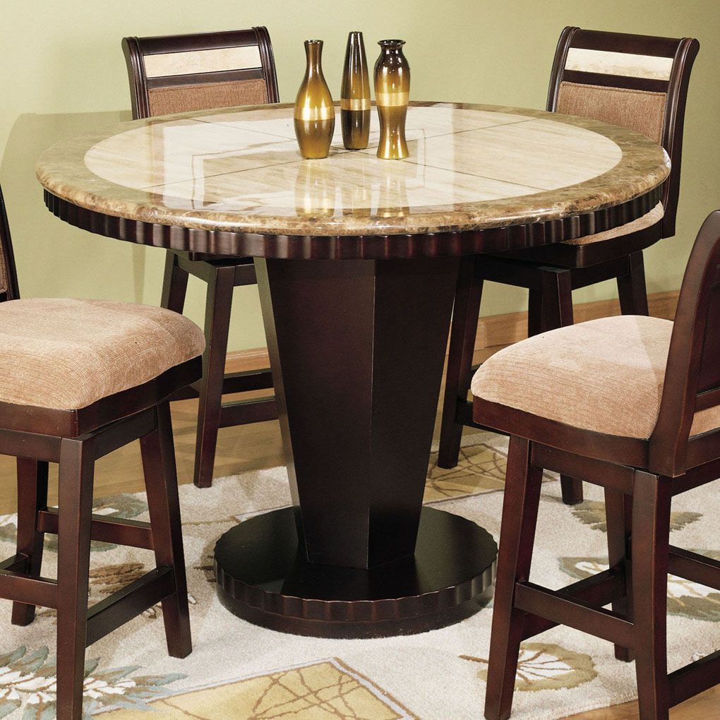 40" Round Counter Height Table | Corallo Round Counter With Regard To Most Recently Released Liesel Bar Height Pedestal Dining Tables (View 7 of 15)