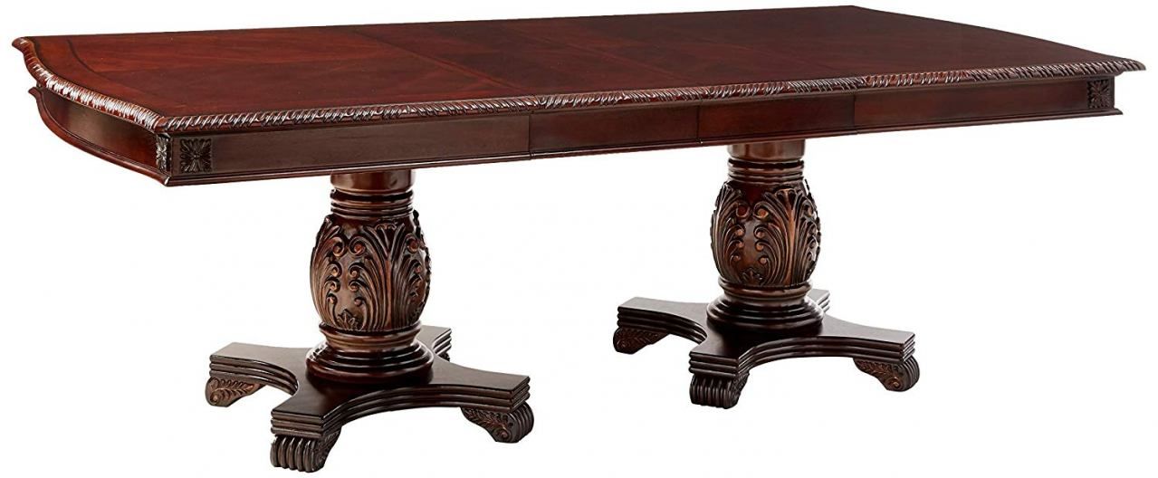Acme Chateau De Ville Double Pedestal Dining Table In Inside Most Current Kirt Pedestal Dining Tables (View 9 of 15)