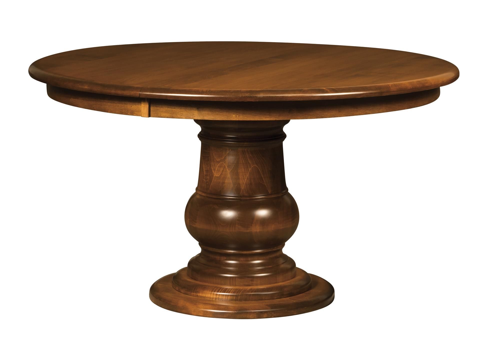 Amish Camrose Single Pedestal Dining Table | Round Intended For Most Recent Monogram 48&#039;&#039; Solid Oak Pedestal Dining Tables (View 11 of 15)