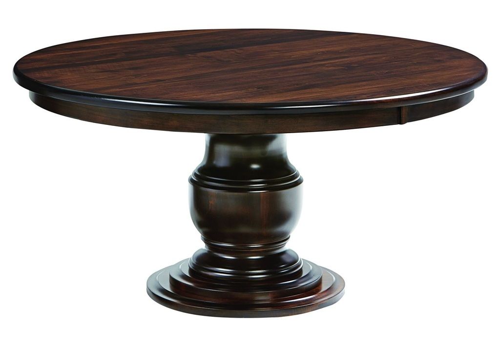 Amish Ziglar Round Pedestal Dining Table | Surrey Street Regarding Recent Jazmin Pedestal Dining Tables (View 13 of 15)