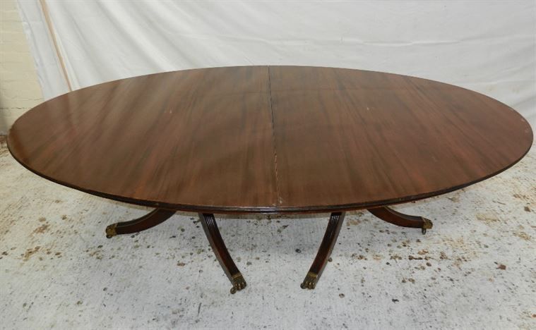 Antique Regency Oval Pedestal Table – Extremely Large In Most Recently Released Dawna Pedestal Dining Tables (Photo 8 of 15)