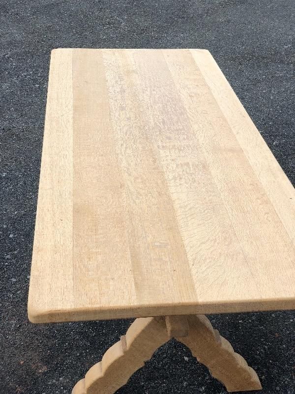 Bleached Oak Farmhouse Table With X Legs – Dining Tables For Best And Newest Nottle  (View 9 of 15)