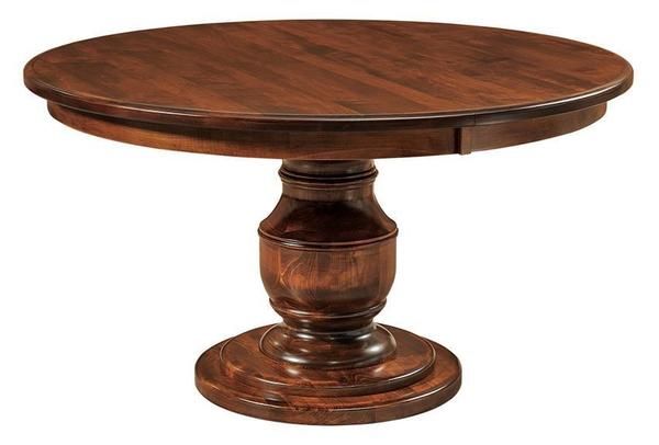 Burlington Single Pedestal Dining Table From Dutchcrafters Within Most Popular Villani Pedestal Dining Tables (View 12 of 15)