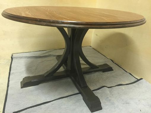 Buy Hand Made 52"Round Table With Splayed Pedestal Base Intended For 2017 Larkin  (View 7 of 15)