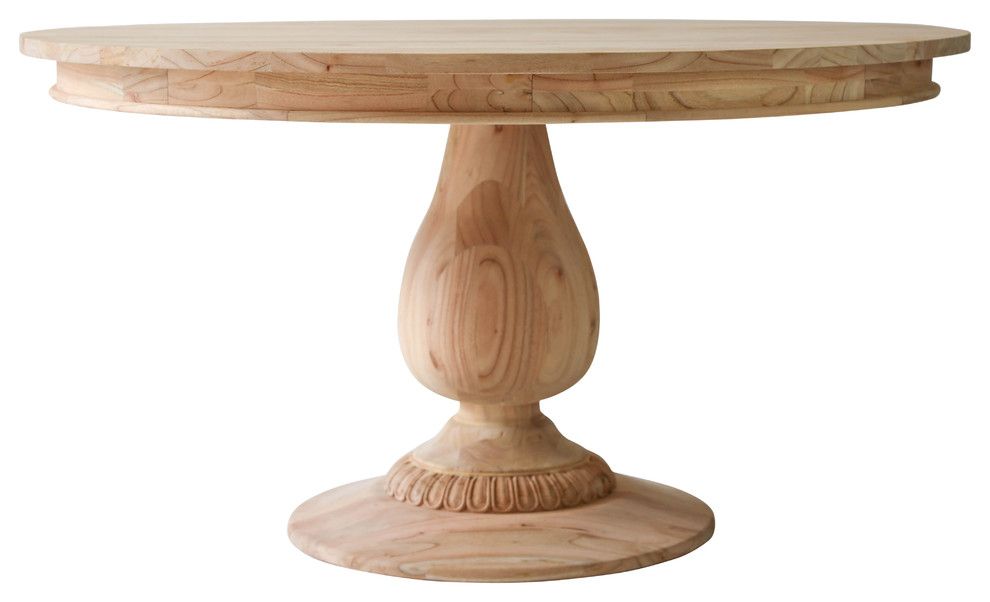 Charlotte Pedestal Table, 48" – Traditional – Dining With Regard To Latest Tabor 48'' Pedestal Dining Tables (View 10 of 15)