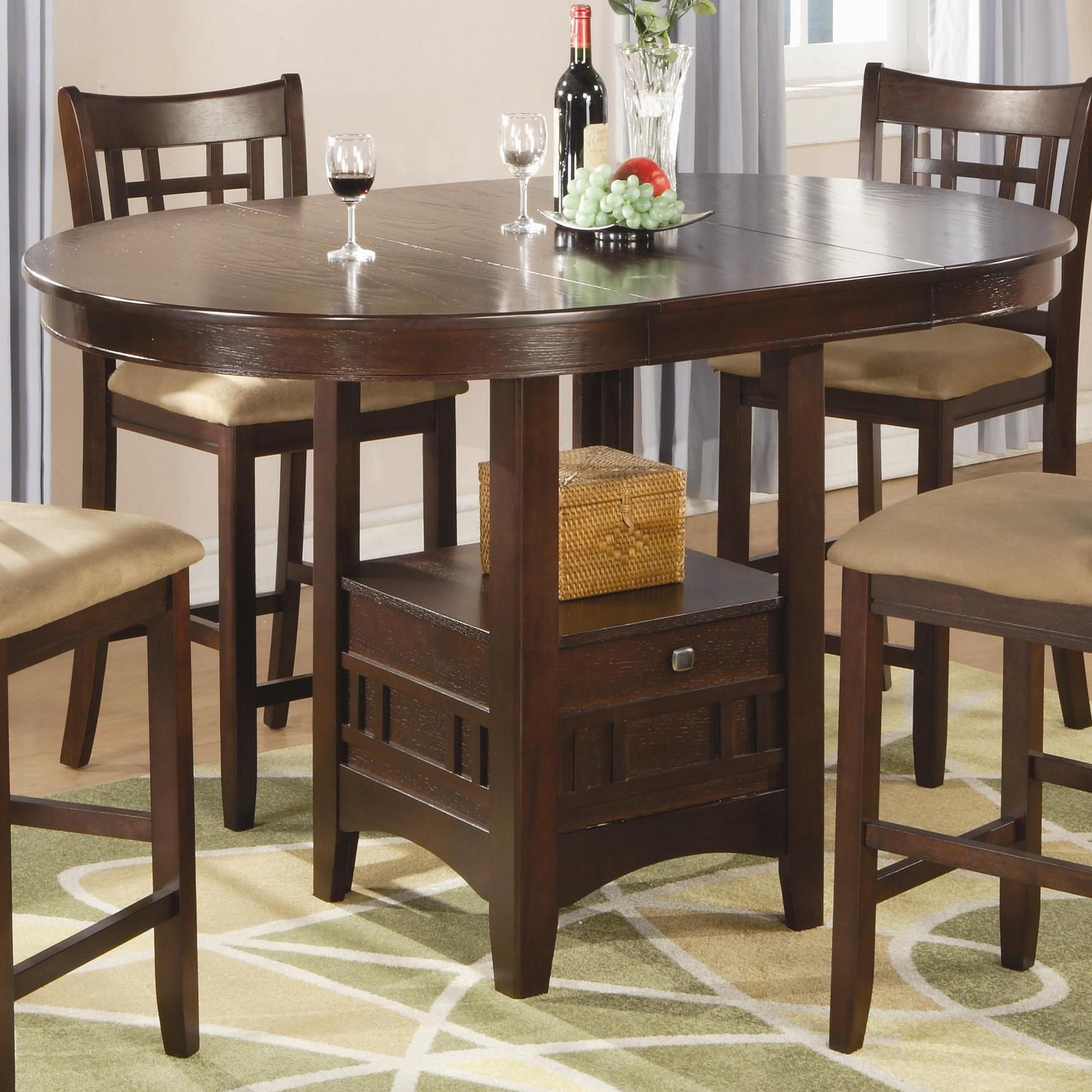 Coaster Lavon 100888N Counter Height Table | Del Sol Inside Most Recent Romriell Bar Height Trestle Dining Tables (Photo 3 of 15)