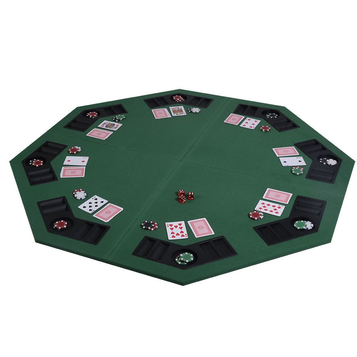 Convenience Boutique / Poker Table Top With Carrying Case In Current 48" 6 – Player Poker Tables (View 1 of 15)
