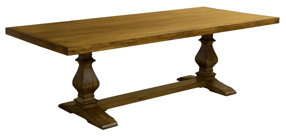 Dedrick Maple Solid Wood Dining Table | Solid Wood Dining Intended For Best And Newest Geneve Maple Solid Wood Pedestal Dining Tables (Photo 12 of 15)