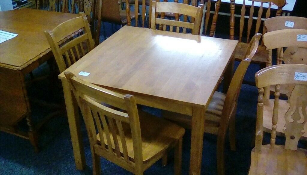 Dining Table & 4 Chairs (#42727) £125 | In Rayleigh, Essex For Latest Milton Drop Leaf Dining Tables (Photo 2 of 15)